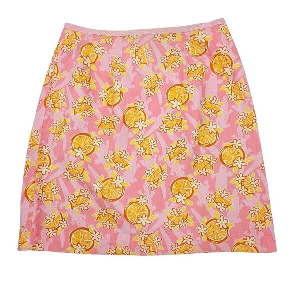 Lilly Pulitzer Dresses & Skirts - Lilly Pulitzer Pink Orange Alligator Print Pencil Skirt Women's 6 Preppy Summer